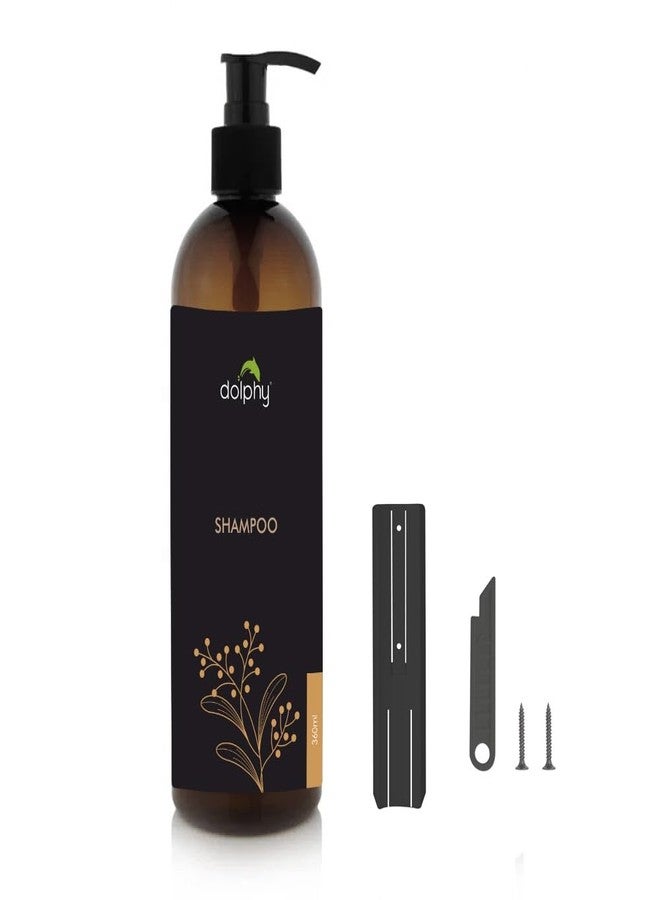 دولفي موزع شامبو دولفي ABS مثبت على الحائط - لون قهوة وأسود (360 مل) - Image 1